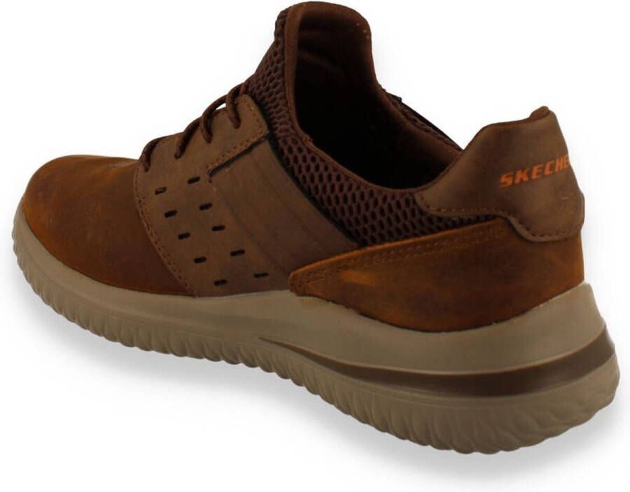 Skechers Sneakers bruin Leer Heren