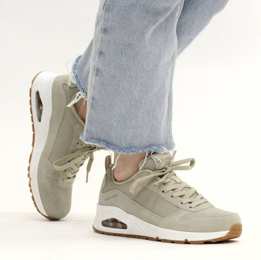 Skechers uno two for best sale the show sneakers beige