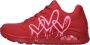 Skechers Sneakers UNO DRIPPING IN LOVE met hart-graffiti-print vrijetijdsschoen lage schoen veterschoen - Thumbnail 21