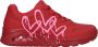 Skechers Sneakers UNO DRIPPING IN LOVE met hart-graffiti-print vrijetijdsschoen lage schoen veterschoen - Thumbnail 26