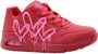 Skechers Sneakers UNO DRIPPING IN LOVE met hart-graffiti-print vrijetijdsschoen lage schoen veterschoen - Thumbnail 10