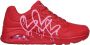 Skechers Sneakers UNO DRIPPING IN LOVE met hart-graffiti-print vrijetijdsschoen lage schoen veterschoen - Thumbnail 12