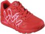 Skechers Sneakers UNO DRIPPING IN LOVE met hart-graffiti-print vrijetijdsschoen lage schoen veterschoen - Thumbnail 16