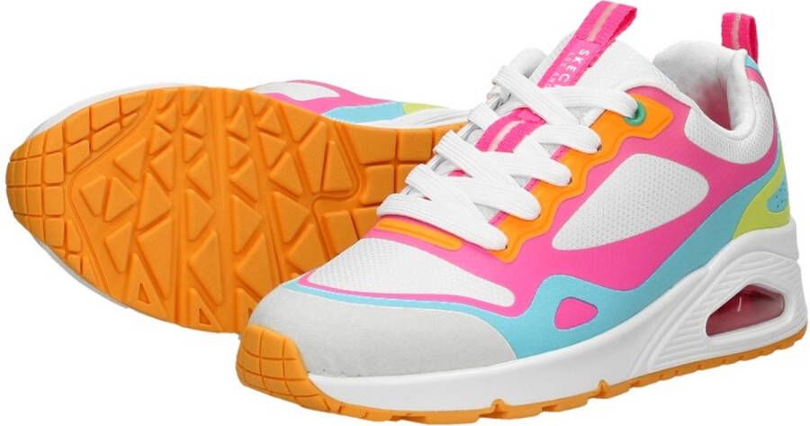 Skechers Sneakers wit Textiel Dames