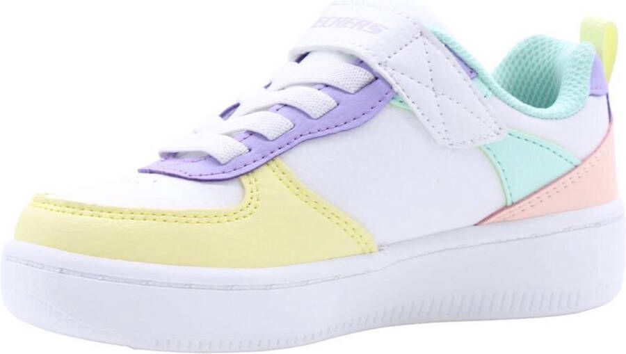 Skechers Sport Court 92 Meisjes Sneakers Wit;Multicolour