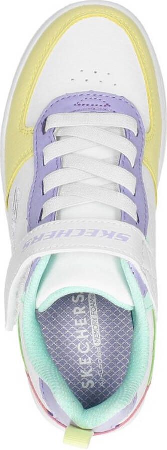 Skechers Sport Court 92 Meisjes Sneakers Wit Multicolour