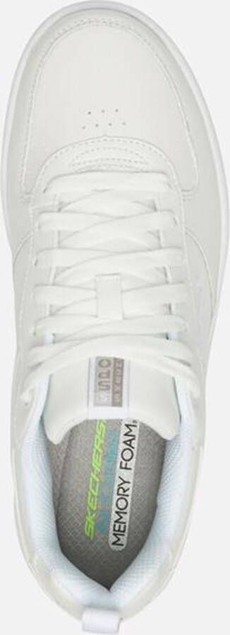 Skechers Sport Court 92 Sneakers wit Leer Heren