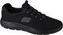 Skechers Sport Heren SUMMITS Sneakers Instappers Heren Zwart - Thumbnail 8