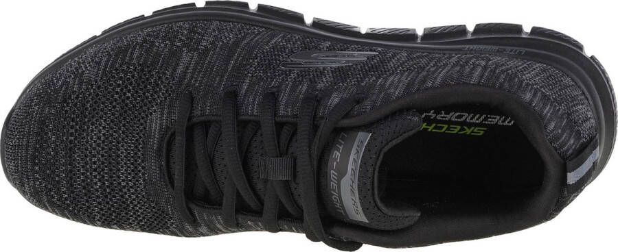 Skechers Track Front Runner 232298-BBK Mannen Zwart Trainingschoenen