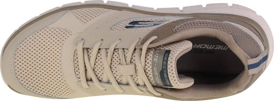 Skechers Track-Synta TPE Mannen Beige Sneakers Sportschoenen