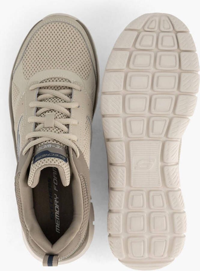 Skechers Track Syntac heren sportschoenen beige Extra comfort Memory Foam