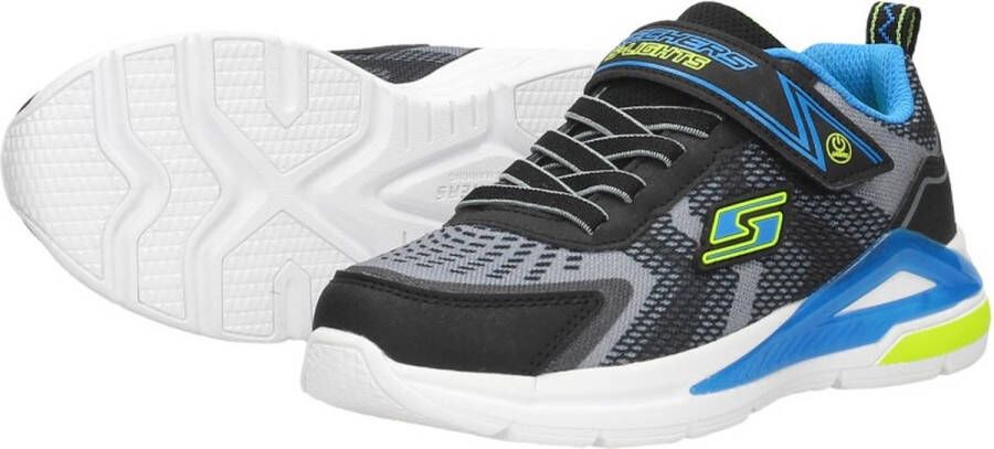 Skechers S Lights Tri-namics Klittenband Sneaker Zwart Grijs Blauw - Foto 6