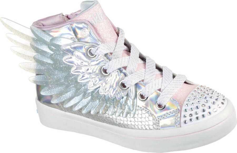 Skechers Twi-Lites 2.0 Unicorn Wings Meisjes Sneakers Zilver Roze