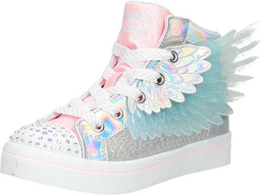 Skechers Twi-Lites 2.0 Unicorn Wings Meisjes Sneakers Zilver Roze