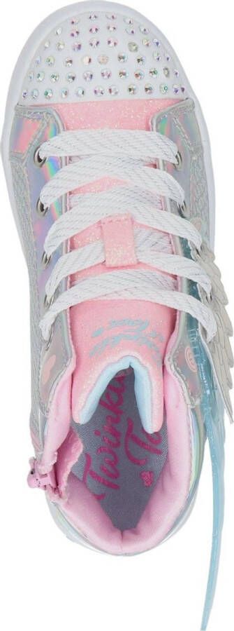 Skechers Twi-Lites 2.0 Unicorn Wings Meisjes Sneakers Zilver Roze