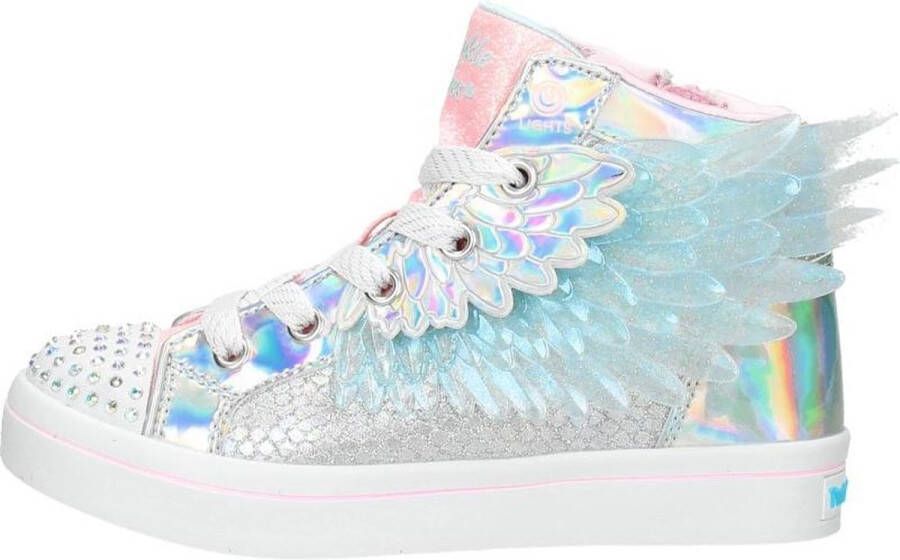 Skechers Twi-Lites 2.0 Unicorn Wings Meisjes Sneakers Zilver Roze