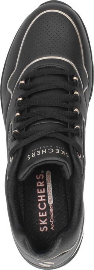 Skechers Uno 2 Golden Trim Heren Sneakers Zwart