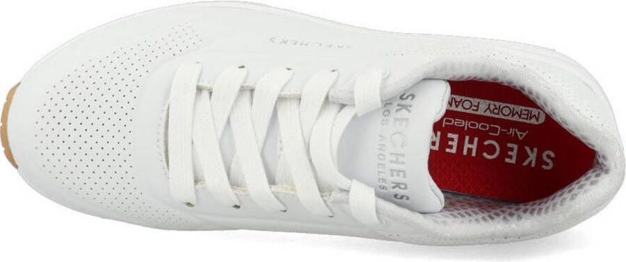 Skechers Uno Air Blitz sneakers wit Imitatieleer Dames