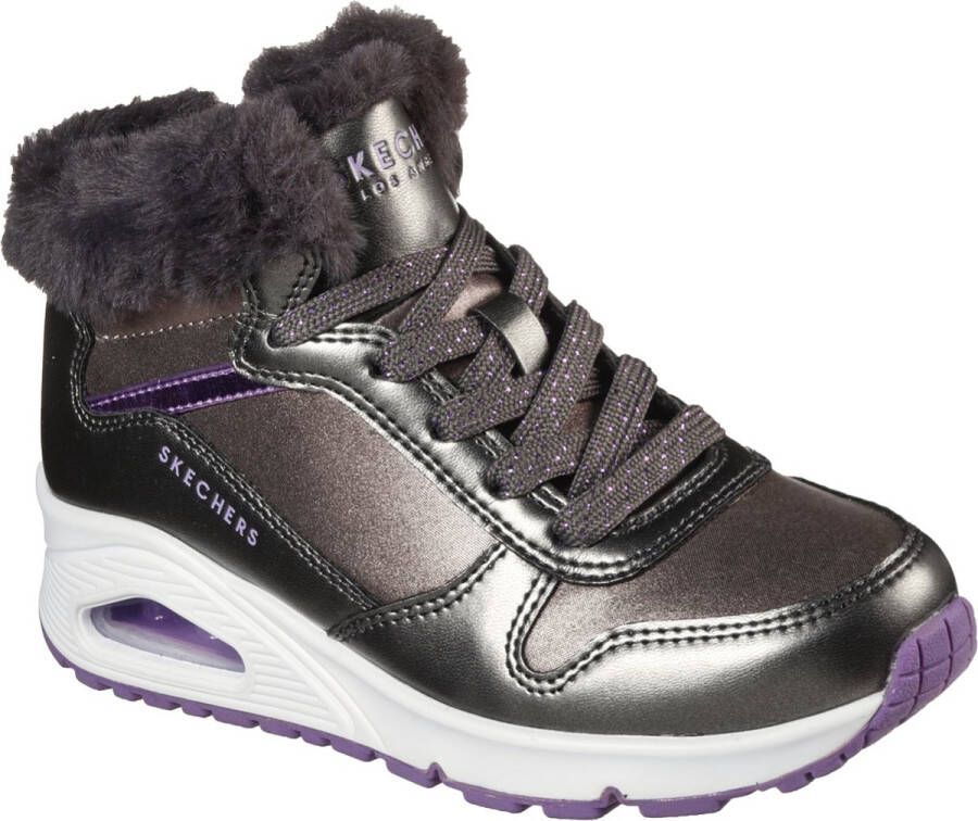 Skechers Uno Cozy On Air Sneakers Hoog zilver