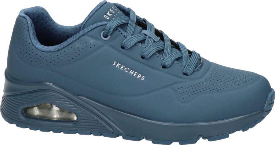 Skechers Sneakers met sleehak Uno Stand on Air met fijne perforatie vrijetijdsschoen halfhoge schoen veterschoen