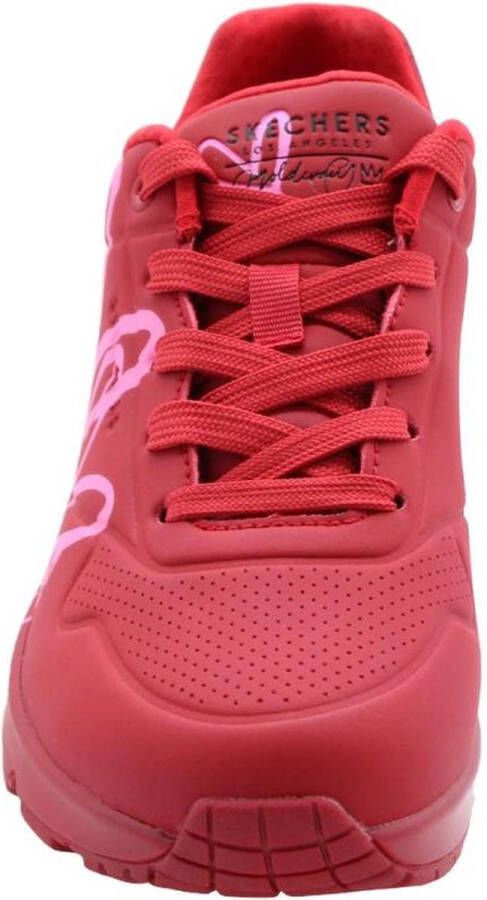 Skechers Uno Dripping Heart rood Synthetisch Dames