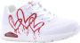 Skechers Sneakers UNO DRIPPING IN LOVE met hart-graffiti-print vrijetijdsschoen lage schoen veterschoen - Thumbnail 12