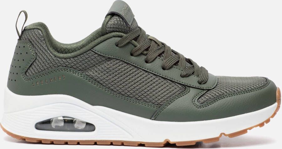 Skechers Uno Fastime sneakers groen Imitatieleer