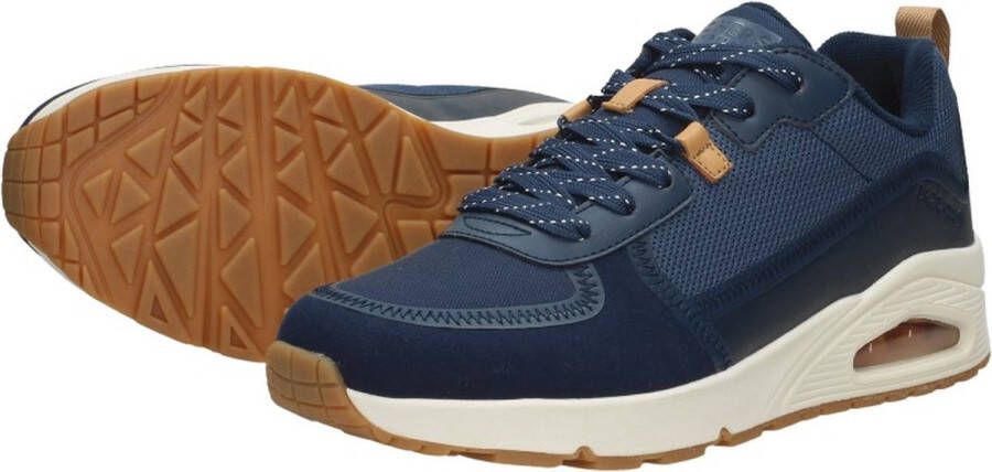 Skechers Uno Layover Heren Sneakers Donkerblauw