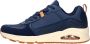 Skechers Uno Layover Sneakers blauw Textiel Heren - Thumbnail 8