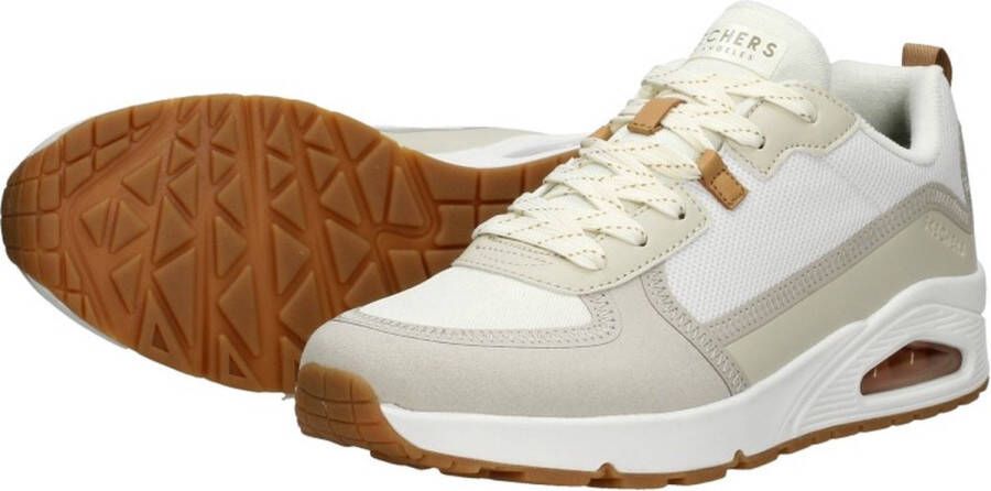 Skechers Uno Layover Sneakers wit Textiel Heren