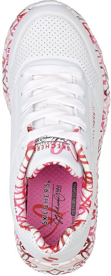 Skechers Uno Light kids sneaker Wit rood