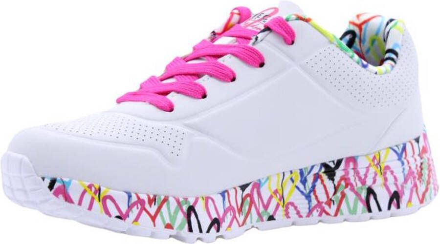 Skechers Uno Lite Meisjes Sneakers Wit Multicolour