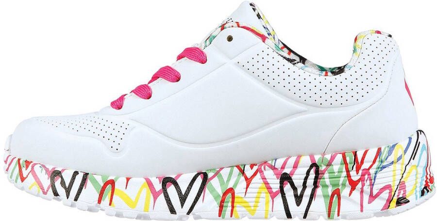 Skechers Uno Lite Meisjes Sneakers Wit Multicolour