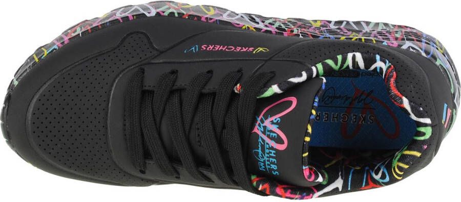 Skechers Uno Lite Meisjes Sneakers Zwart Multicolour