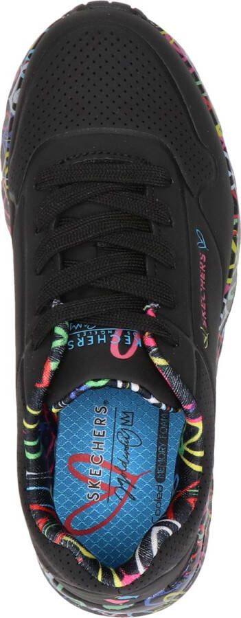 Skechers Uno Lite Meisjes Sneakers Zwart Multicolour