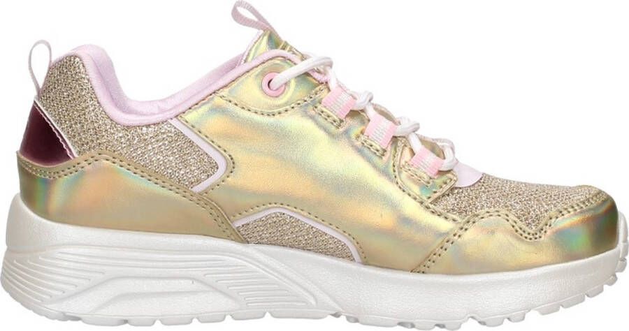 Skechers Uno Lite Metallic Pops Gold Multi sneaker Goud Extra comfort Memory Foam