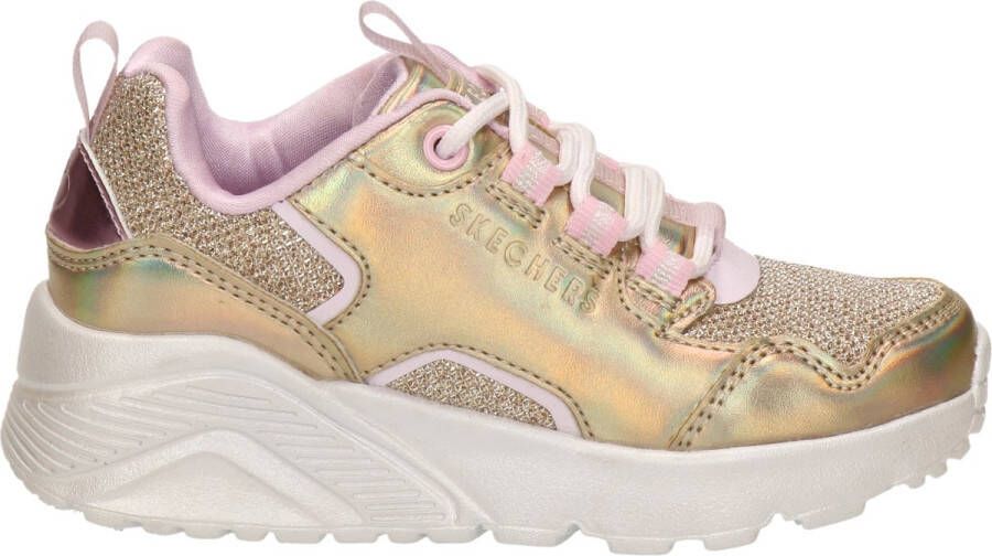 Skechers Uno Lite Metallic Pops Gold Multi sneaker Goud Extra comfort Memory Foam