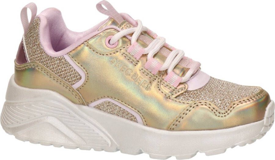 Skechers Uno Lite Metallic Pops Gold Multi sneaker Goud Extra comfort Memory Foam