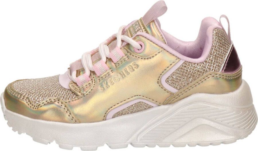 Skechers Uno Lite Metallic Pops Gold Multi sneaker Goud Extra comfort Memory Foam