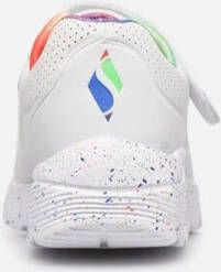 Skechers Uno Lite Rainbow Specks meisjes sneakers Wit Extra comfort Memory Foam