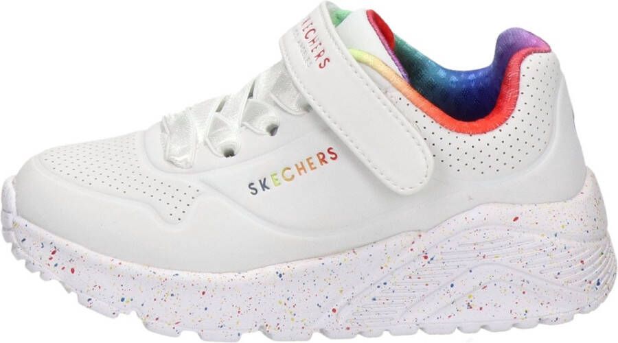 Skechers Uno Lite-Rainbow Specks Meisjes Sneakers White