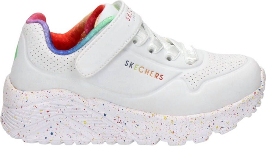 Skechers Uno Lite-Rainbow Specks Meisjes Sneakers White