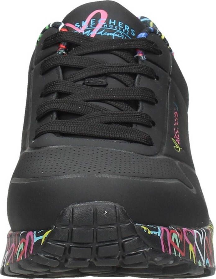 Skechers Uno Lite Sneakers zwart Textiel Dames