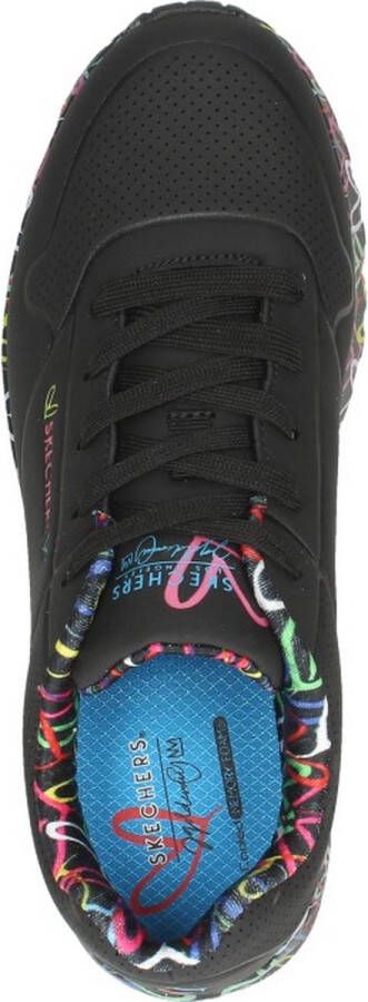 Skechers Uno Lite Sneakers zwart Textiel Dames