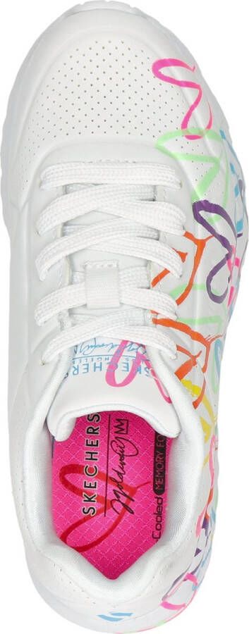 Skechers Uno Lite Spread The Love Meisjes Sneakers Wit Mutlicolour