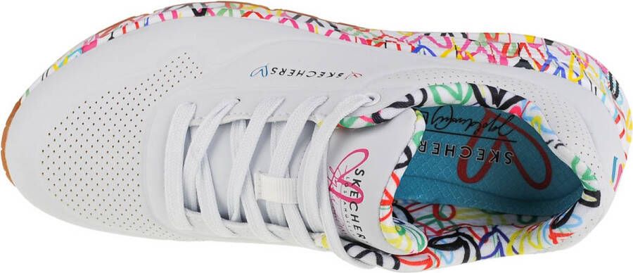 Skechers Uno-Loving Love 155506-WHT Vrouwen Wit Sneakers