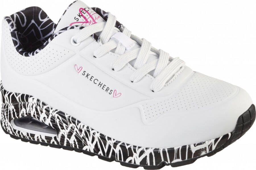 Skechers Uno Loving Love Dames Sneakers White