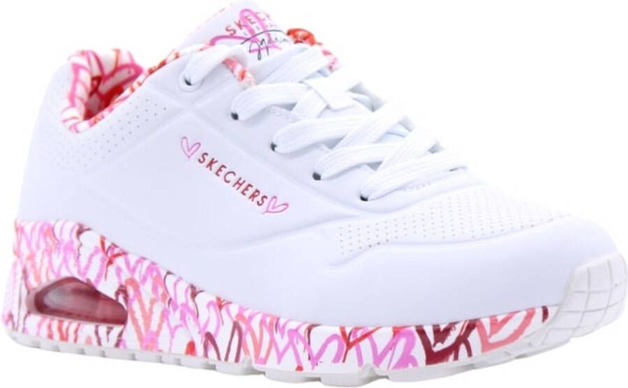 Skechers Uno Loving Love sneakers wit