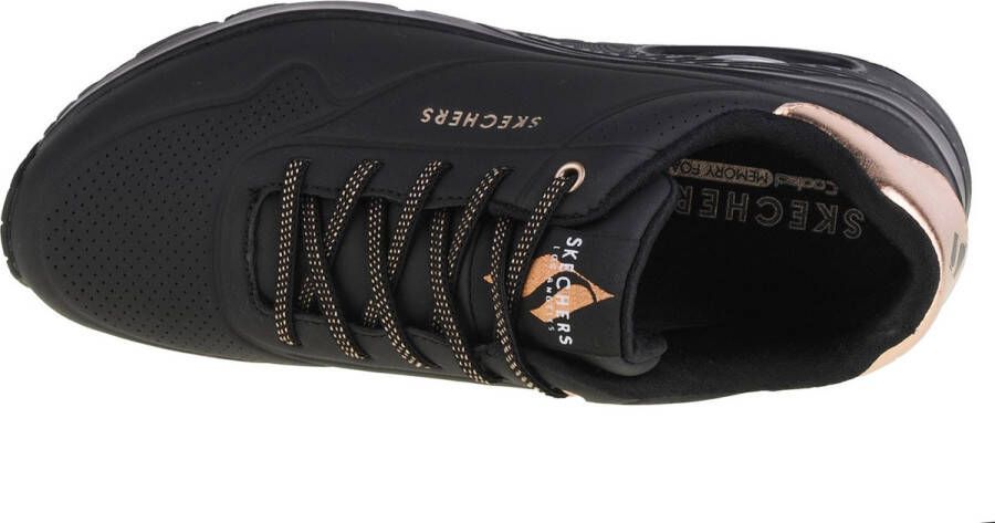 Skechers Uno-Shimmer Away 155196-BBK Vrouwen Zwart Sneakers