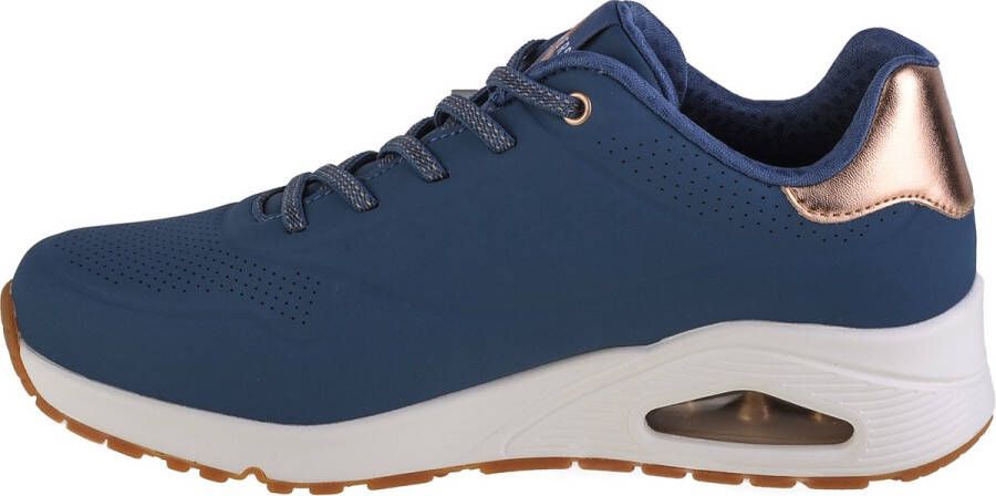 Skechers Uno-Shimmer Away 155196-NVY Vrouwen Marineblauw Sneakers - Foto 4